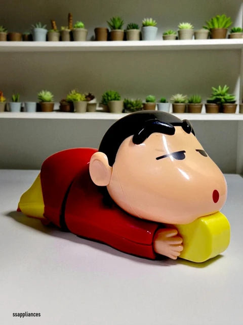Shinchan Manual Clockwork Toy,Children's Birthday Gift Figure (Shinchan Moving Toy) Red and Yellow l Couple Gift l