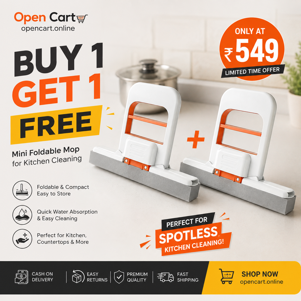 Magic Mini Foldable Mop – Easy Kitchen Cleaning | Buy 1 Get 1 Free